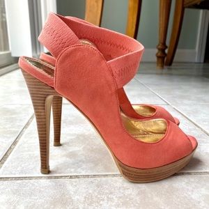 Bakers Coral Leather High Heels 7.5